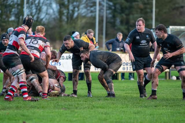 Berwick RFC men's team got their first win of the season at the weekend when they beat Stirling County. Picture by Stuart Fenwick.