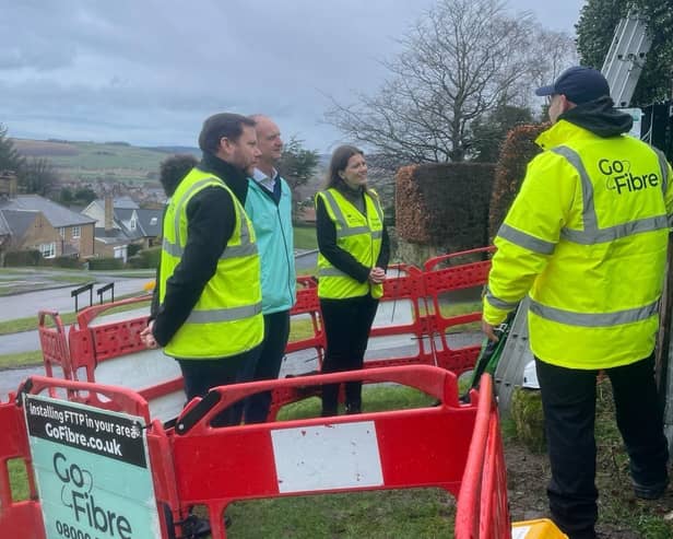 Michelle Donelan visited Wooler to learn more about how the rollout of gigabit broadband is progressing.