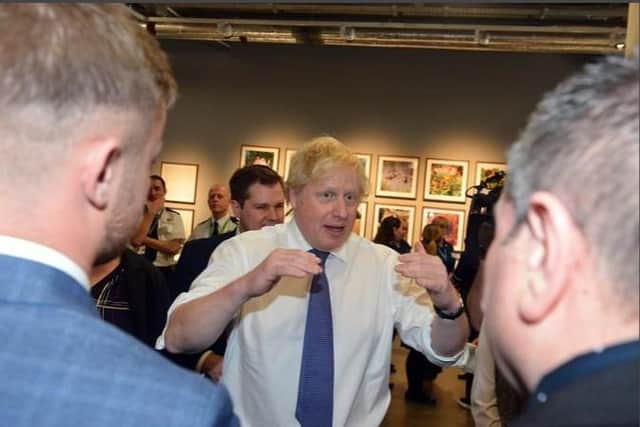 Boris Johnson on a recent visit to Sunderland's National Glass Centre