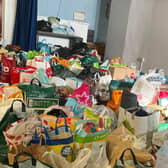 Some of the items collected by St Aidan's Catholic Primary, in Ashington, for Ukrainian refugees.