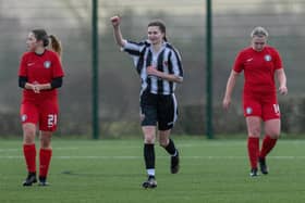 Libby Rees was back on the scoresheet again for Alnwick Town FC Ladies, scoring both goals in the win against Redcar. Picture: Alnwick Town FC Ladies