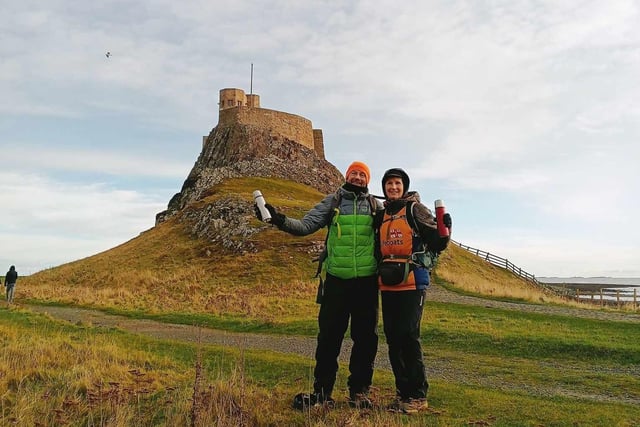 Sally and Antony at Lindisfarne Castle.
