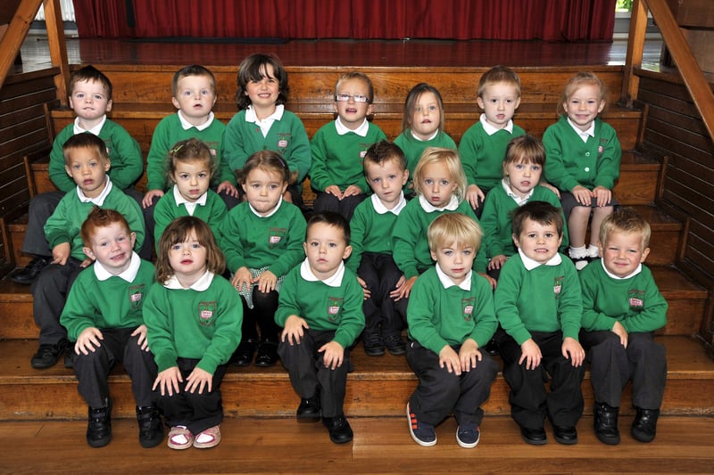 New nursery starters at St Paul's RC First School in Alnwick in 2012.