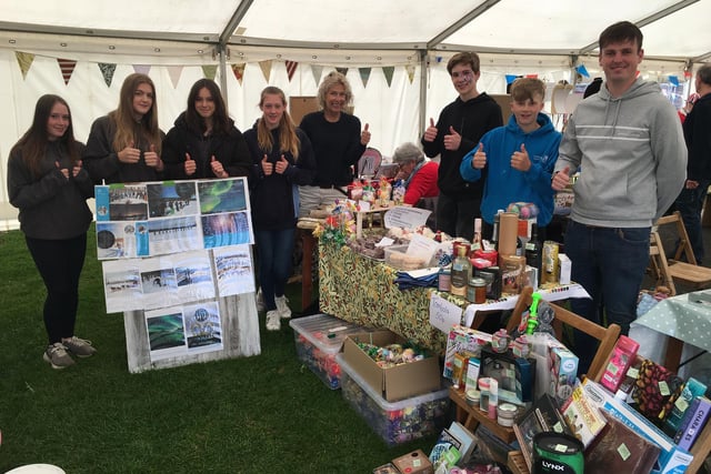 Longridge school pupils took advantage of the large crowds to fundraise for an expedition to Finland.