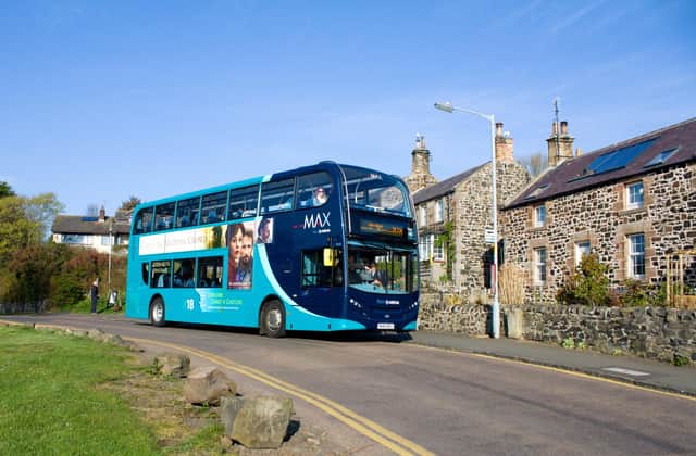 An Arriva X18 Coast and Castles bus at Craster. Picture by Iain Robson