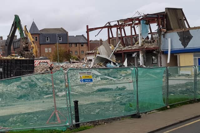 Most of the building has now been knocked down.