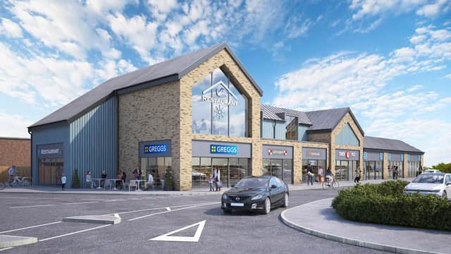 A CGI of how Greggs would look at the new South Beach development by Blagdon Estates.