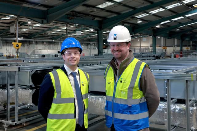 From left, Berwick Hospital project managers Liam Robinson and Mark Brough.