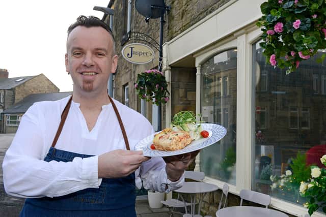 Ryan Humphrys pictured outside Jaspers in Amble in 2016. Picture by Jane Coltman.