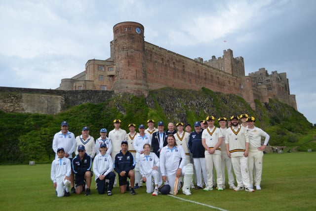 Goodwood and Bamburgh Cricket Clubs stood together.