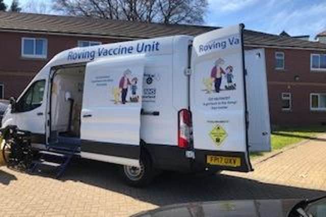 The new mobile vaccination unit set up by The Village Surgery.