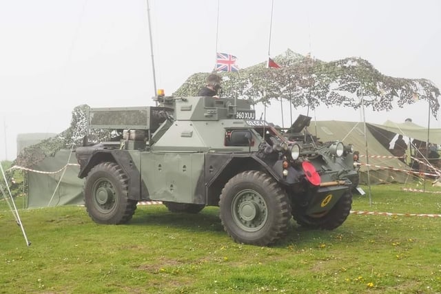 Military vehicles were on show at the event.