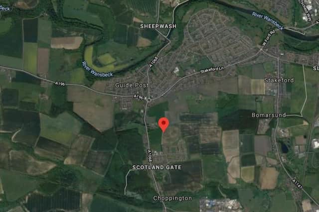 The site between Choppington and Guide Post where 327 homes have been approved. Picture from Google Maps