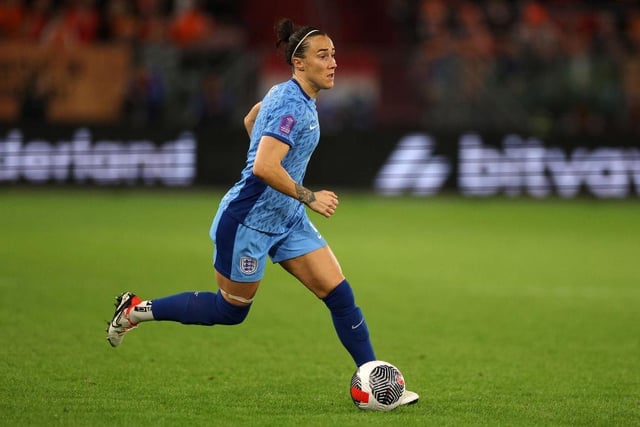 Lucy Bronze in England action, 2023.