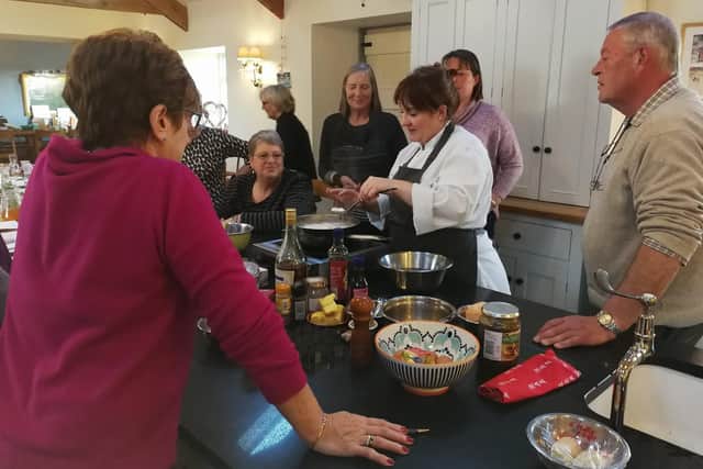 One of Mary's cookery classes.