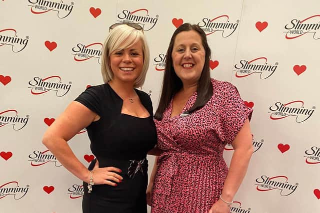 Slimming World district manager Lorna Daniels, right.