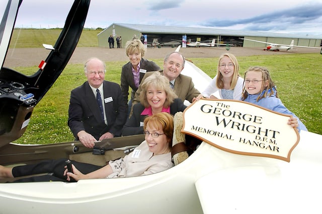 MILFIELD GLIDING CLUB, OPENING OF NEW HANGAR IN MEMORY OF GEORGE WRIGHT