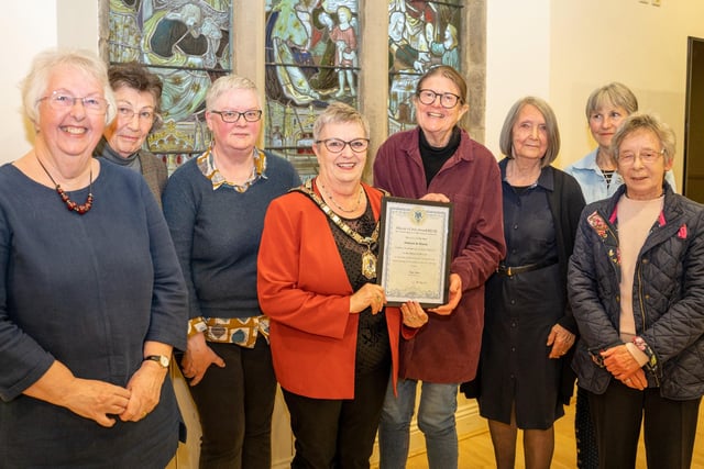 Alnwick in Bloom were given award for their dedication and tireless enthusiasm to horticultural excellence for more than 40 years.