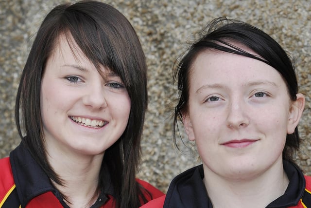 Becky Robinson and Georgia Thompson from Wooler, both pupils at the Duchess's High School in Alnwick, were selected to play for the county U16 team in 2011.