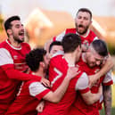 Just put North Shields celebrate their victory over North Ferriby in the FA Vase