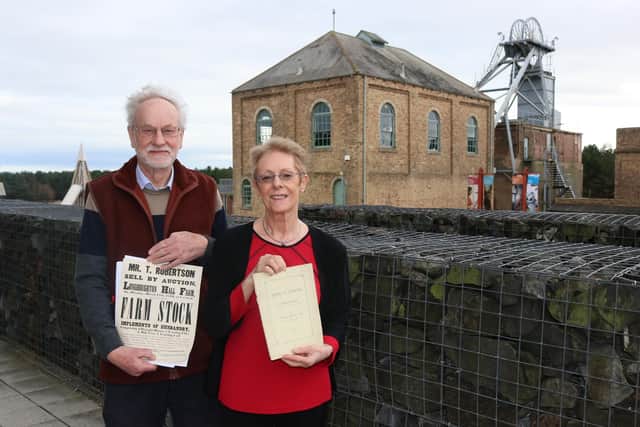 Dr Adrian Olser and Celia Collinson from the now defunct Alnmouth Local History Society.