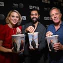 Robson Green, Liz White and Gurjeet Singh. (Photo: BBC)
