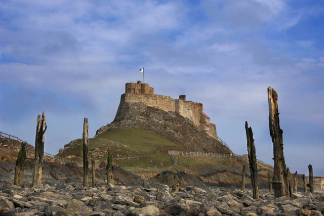 Dominating the Holy Island of Lindisfarne, the 16th-century fortress is only accessible via a tidal causeway.
