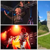 Clockwise from top left: Adele tribute act Karen Kennedy; Harry Baker Cresswell outside Preston Tower, near Chathill; and the Queen tribute show tops the bill on Saturday, August 19.