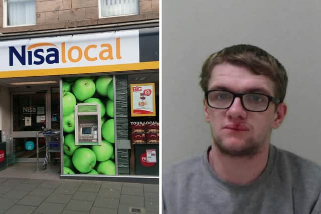 Blayne Rourke pleaded guilty to robbing the Alnwick convenience store on February 6, 2023. (Photos by Ian Smith / Northumbria Police).