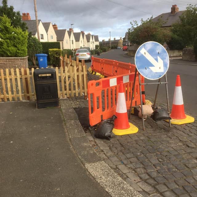 A safety barrier has been installed to protect pedestrians on Victoria Terrace in Alnwick.