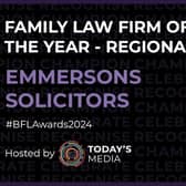 Emmersons win Family Law Firm of the Year- Regional.