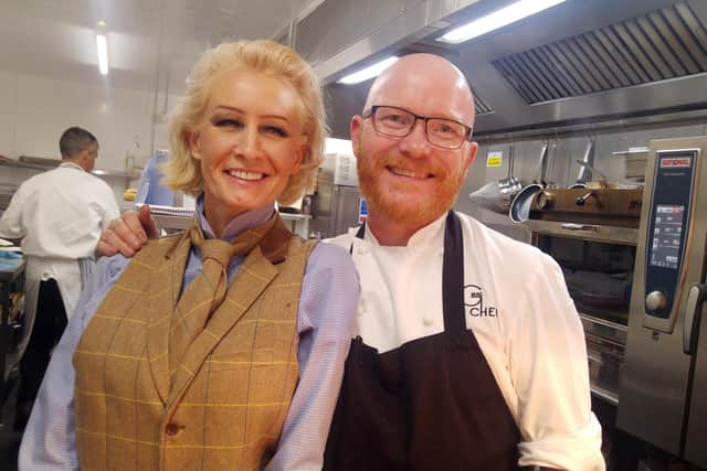 Plough on the Hill owner Sarah Kingsley with Masterchef: The Professionals winner Gary Maclean at the 2017 opening.