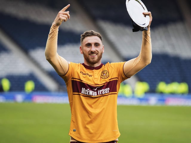 Moult scored twice on his debut against Newport during his one-month loan spell, returning later in the year for a short time. Now with Burton Albion after a successful spell with Motherwell.