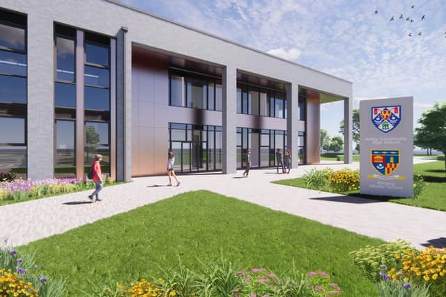 A CGI representation of the entrance to the planned shared facilities.