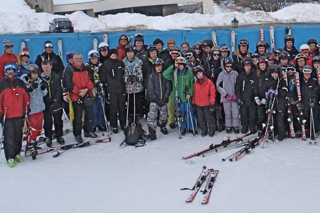 Pupils who took part in Berwick Middle School's ski trip to the picturesque resort of Pila, Italy, in 2013.