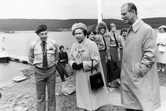 The Queen and Prince Philip at the opening of Kielder Reservoir in 1982.