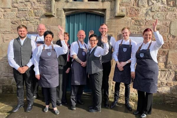 Celebrations for staff at the Lord Crewe in Bamburgh.