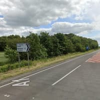 Cars damaged in collision at A1 junction north of Alnwick