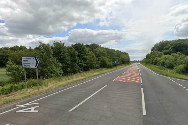 The South Charlton junction on the A1.
