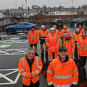 Northumberland County Council staff and councillors at the new car park in Goosehill.