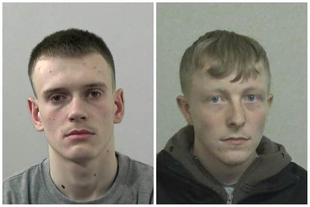 Shaun Dowson (left) and Lewis Boyle (right) were sentenced at Newcastle Crown Court. (Photo by Northumbria Police)