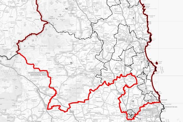 The proposed Berwick and Morpeth constituency.