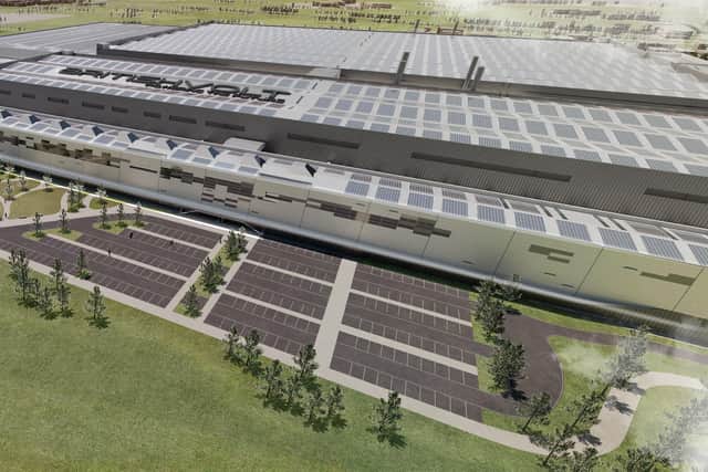 A CGI of the proposed gigafactory in Cambois.