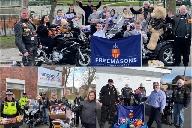 Masonic bikers are delivering Easter eggs to good causes.