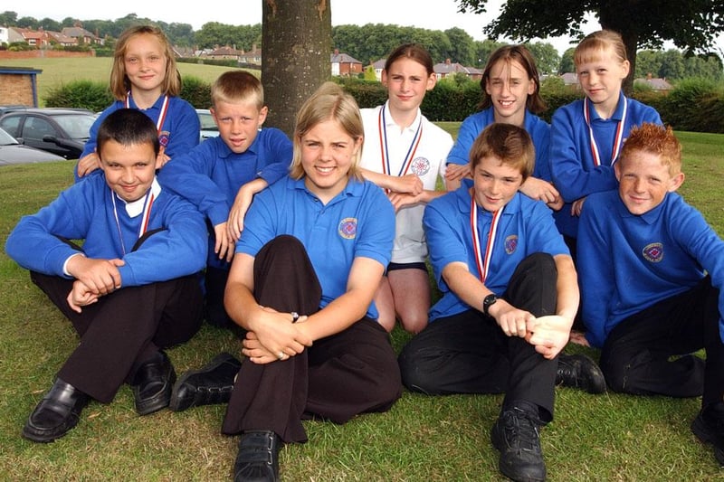 Spot the future Olympic athlete among this group at Lindisfarne Middle School, Alnwick, in July 2003.