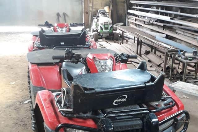 One of the quad bikes which has been recovered.