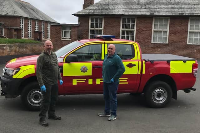 Northumberland Fire and Rescue Service has been helping Alnwick District Food Bank.