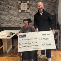 Alan Shearer visits Morpeth man after impressive £2775 charity fundraising efforts