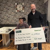 Alan Shearer visits Morpeth man after impressive £2775 charity fundraising efforts