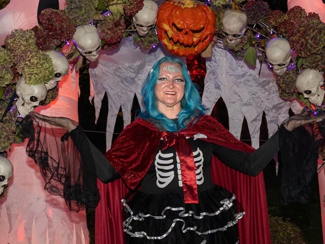 This is the sixth year Halloween-fanatic Charlotte has put on the display.